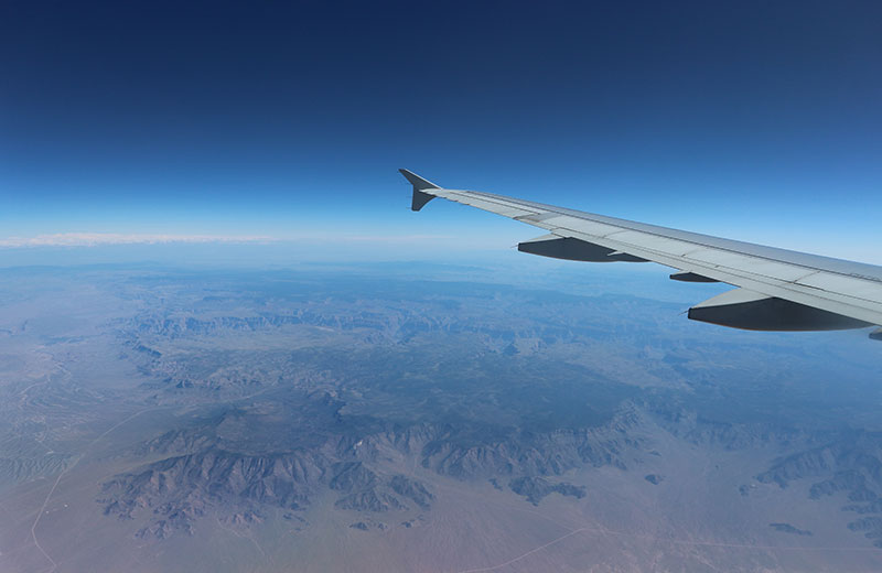飛行機からの景色
