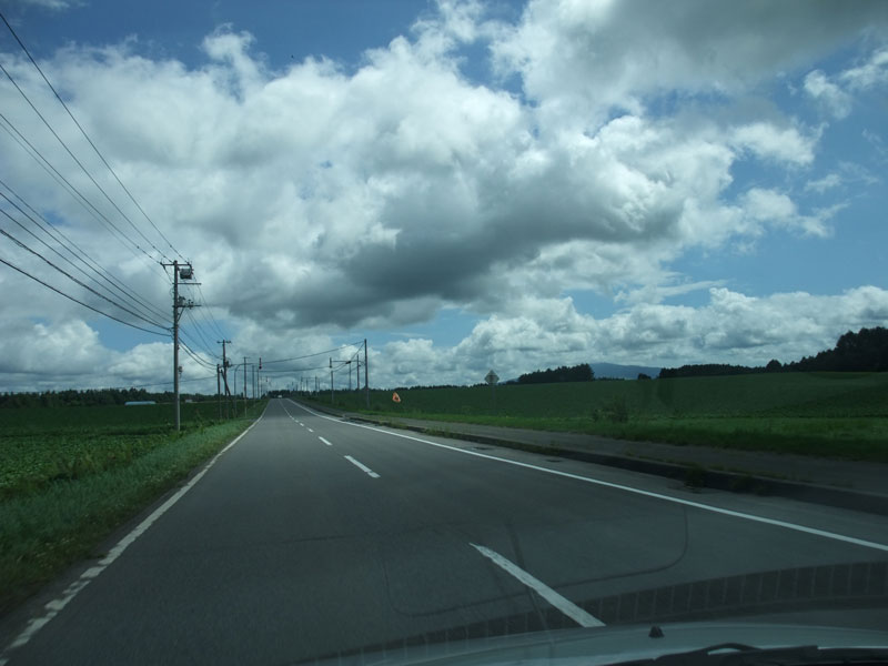 雄大な大地の中を走る道路