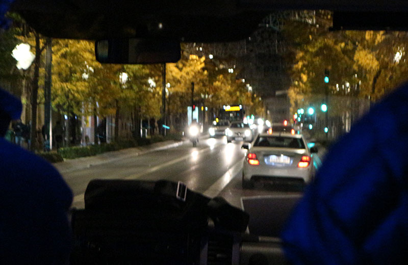 グラナダの夜の通り