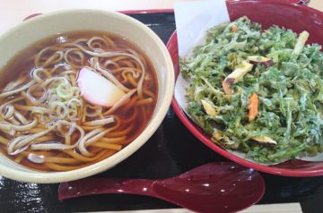 春菊のかき揚げ蕎麦
