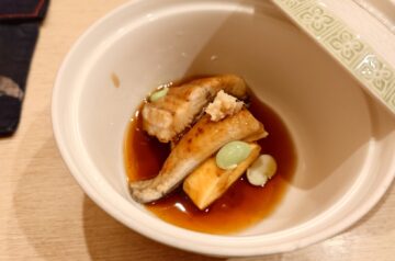 鰻、寄せ豆腐、鼈甲餡掛け