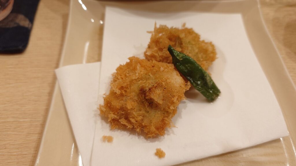 鱧フライ抹茶塩
