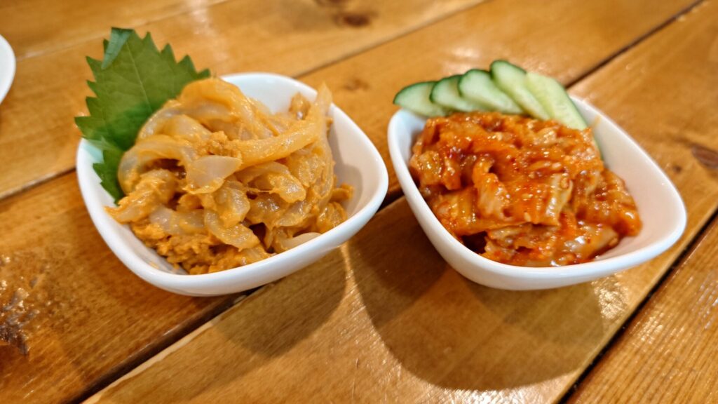 えんがわユッケ・イカの蟹味噌＆ウニ和え