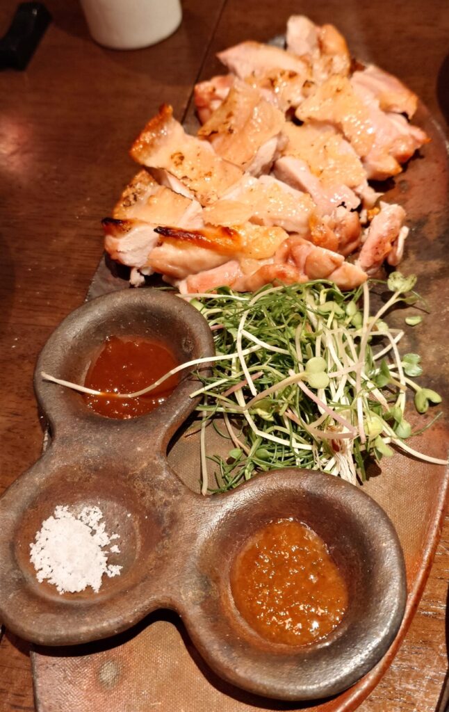 南部鶏もも肉の一夜干し炭火焼