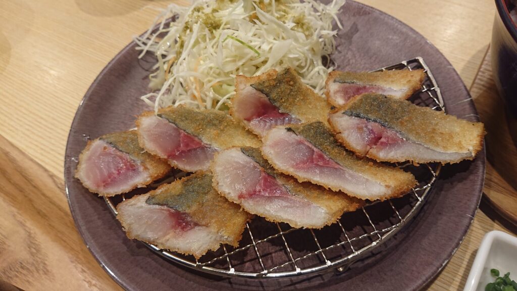 半生アジフライ